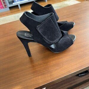 Black suede Pedro Garcia heels